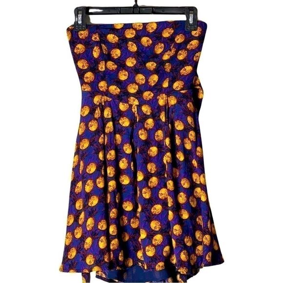 Dresses & Skirts - Women’s Floral Print Tie Back Sleeveless Dress, purple, yellow dress size S